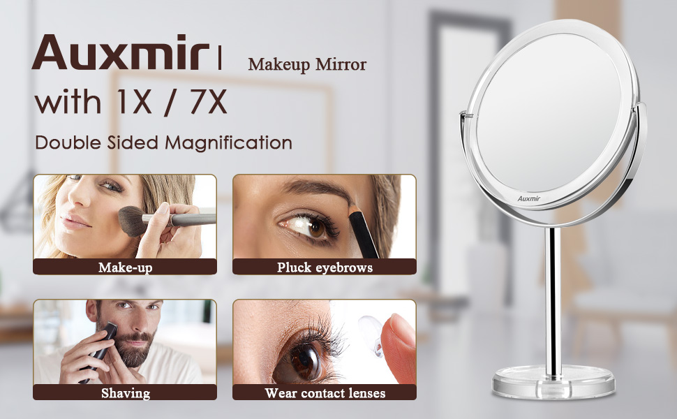 Auxmir Magnifying Makeup Mirror with 1X / 7X Magnification, High