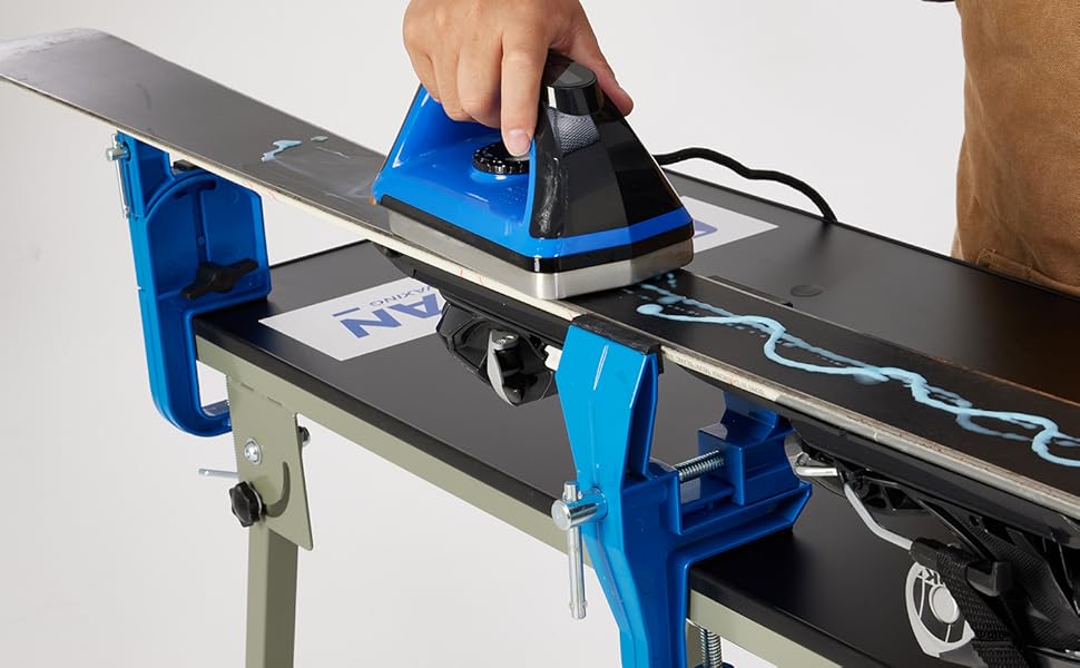 XCMAN Alpine Ski Vise PRO For Ski Tuning and Waxing Adjustable Angle and Height Durable and