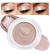 FeiCuiYun Cream Glitter Light Champagne Shimmer Metallic Eyeshadow Palette Makeup, Mini Instant H...