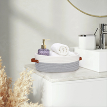 Cotton rope woven basket