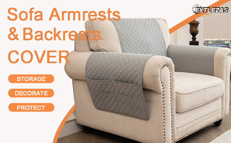 EXTLEZSA Sofa Armrest Covers Headrest Cover Waterproof