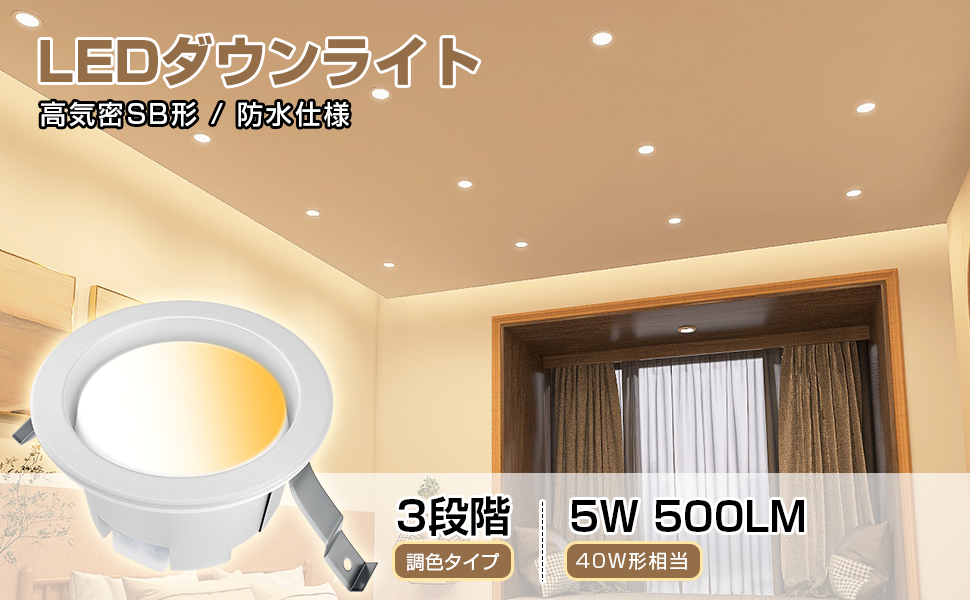 Amazon.co.jp: C-J-W 屋内用LEDダウンライト 天井埋込型 埋込穴