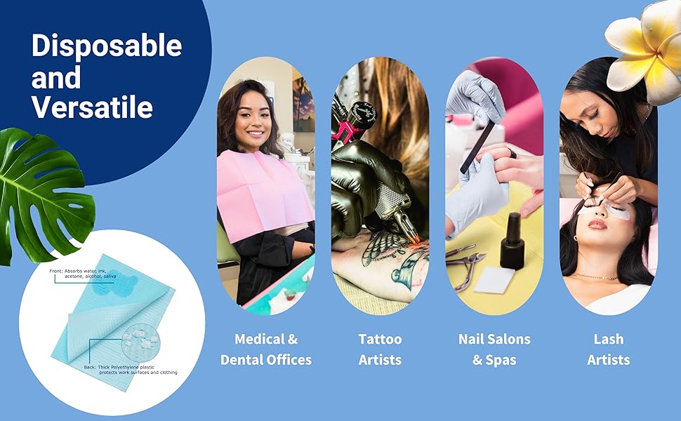 Maintain cleanliness and hygiene across diverse professional settings with these multipurpose bibs