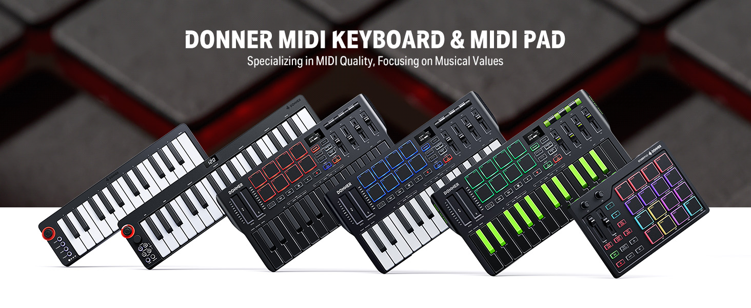 Donner DMK 25 PRO MINI MIDI Keyboard with Drum Pad