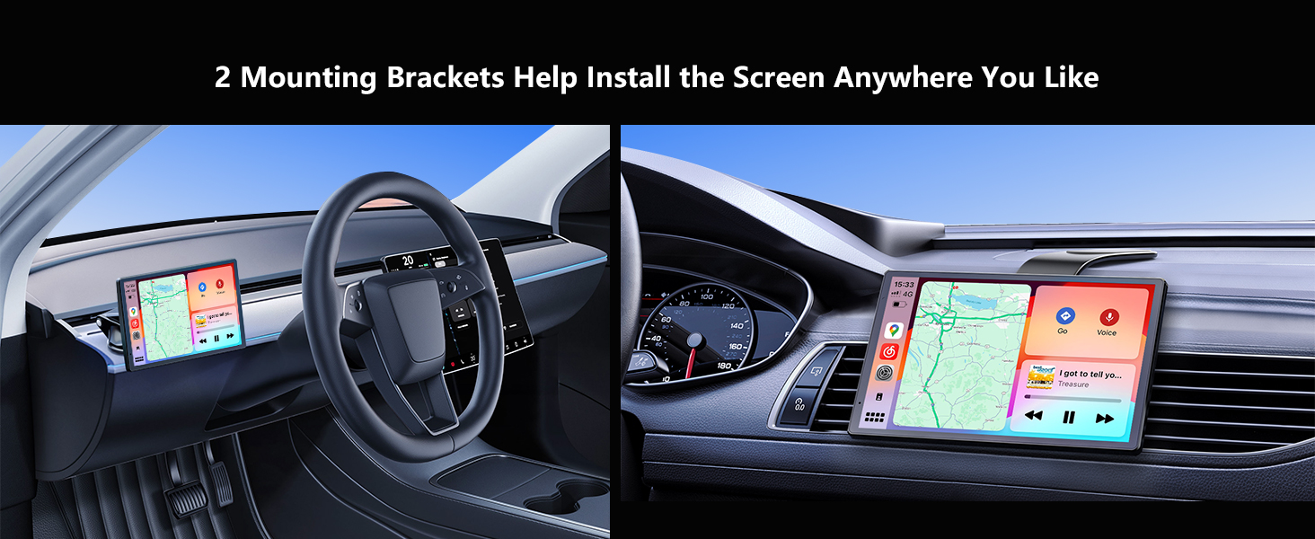 2 Mounting Brackets Help Install the Screen Anywhere You Like
