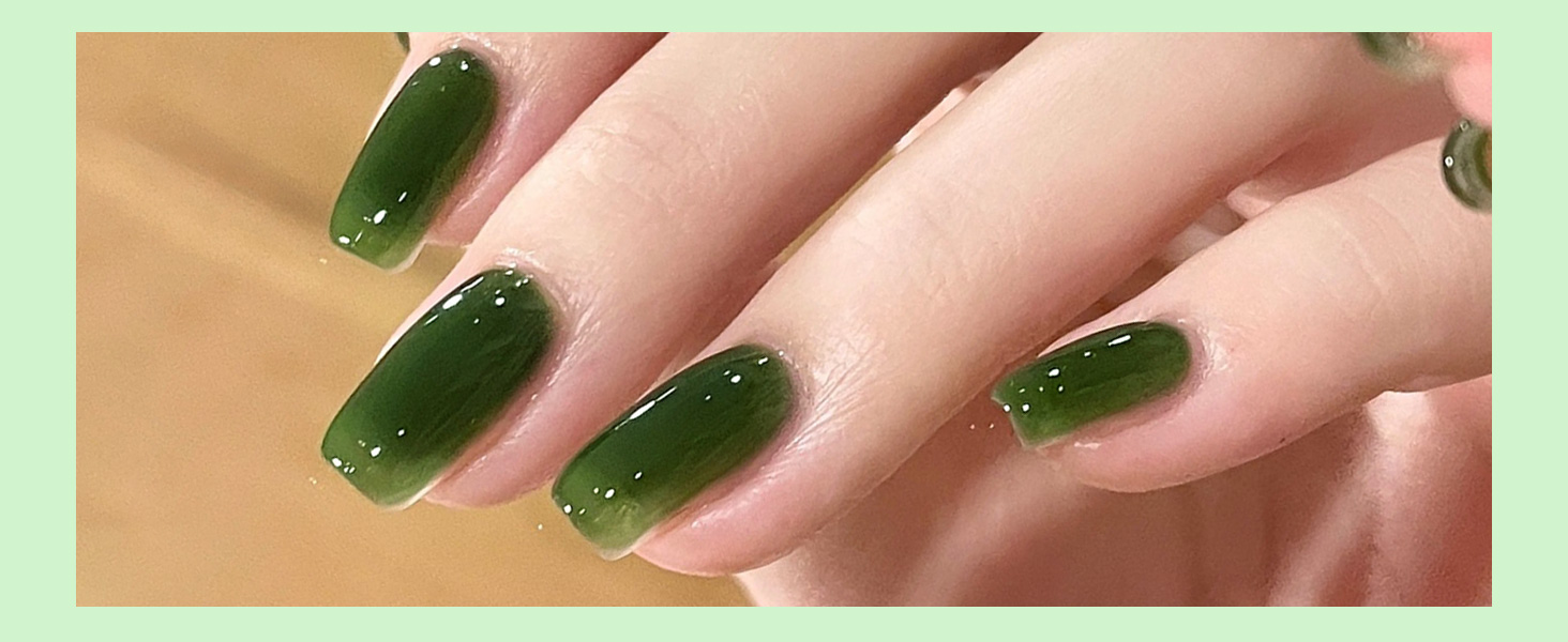 jelly green gel nail polish