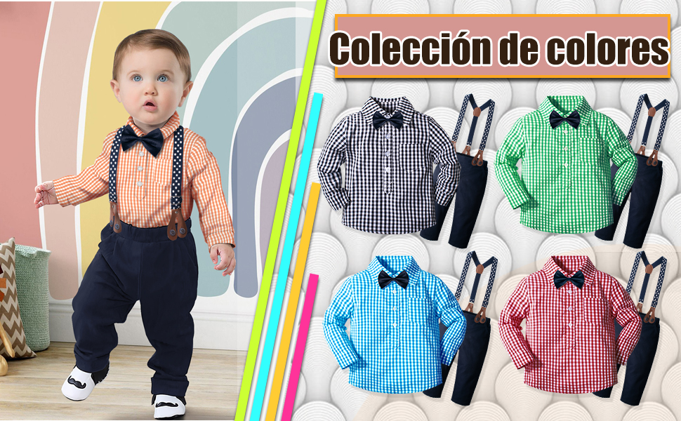 conjunto de fatos de cavalheiro de primavera para crianças