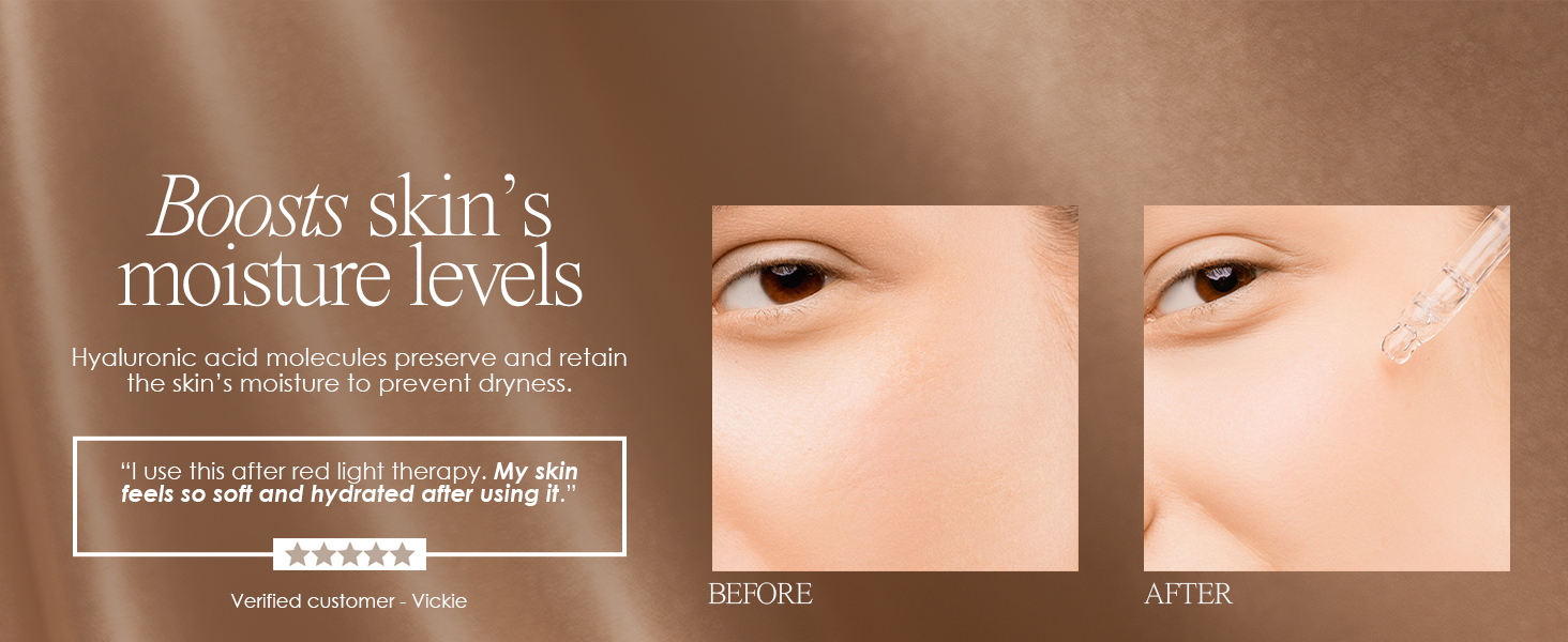 hyaluronic acid serum for face hydrating plumping moisturizing anti-aging anti-wrinkle elasticity