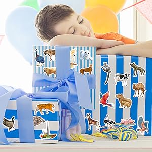 Animal stickers for Gift Box