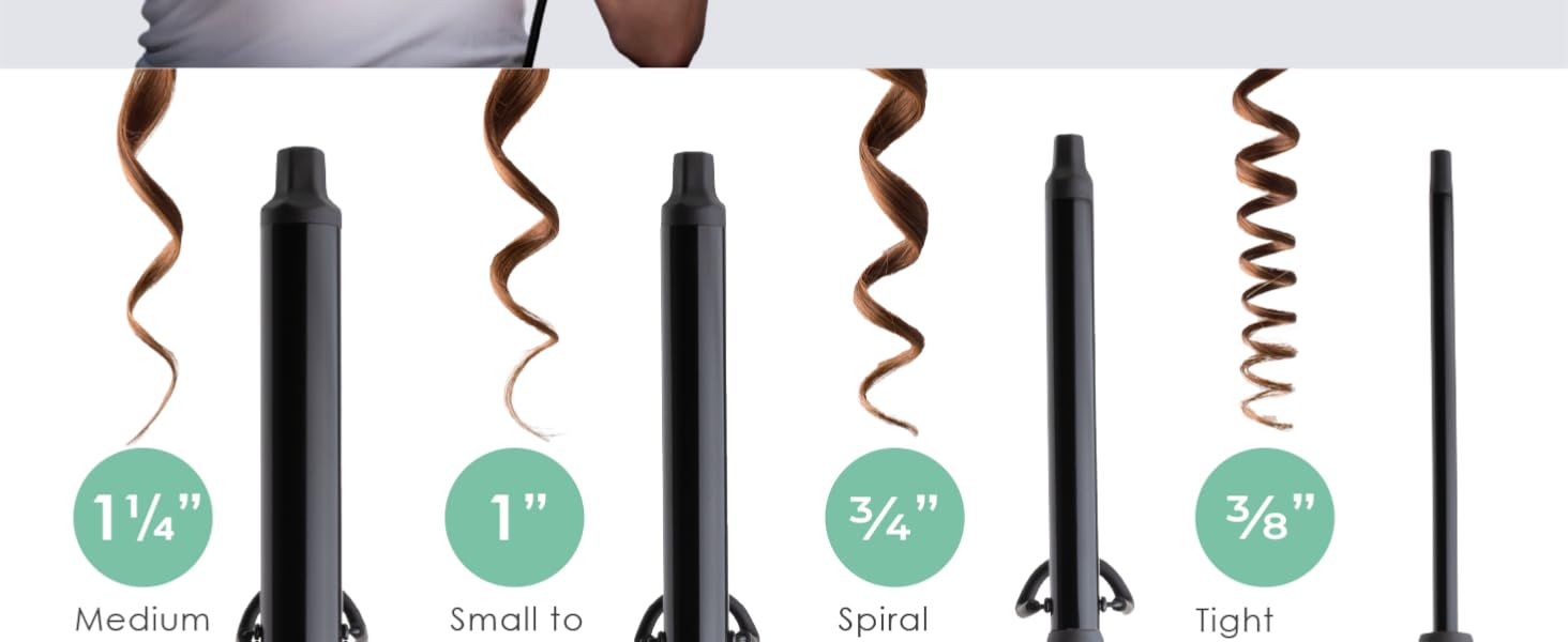 curling wand 1.5 inch, curl wand for long hair, long barrel curling wand
