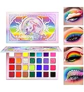 DE'LANCI Rainbow Eyeshadow Palette Colorful Makeup Pallet, Bright Colorful Neon Eyeshadow Palette...