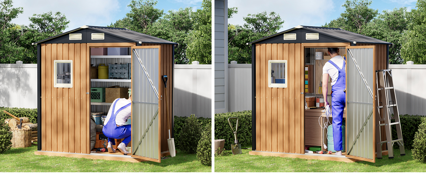 6X4FT Garden Storage Shed
