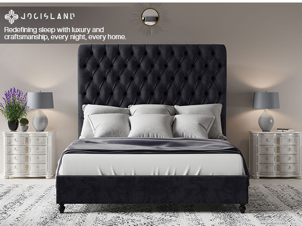 Amazon.com: Jocisland King Size Platform Bed Frame with 60