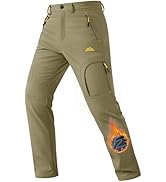 TACVASEN Winter Pants for Men Fleece Lined Waterproof Pants Insulated Hiking Pant for Ski Snowboa...