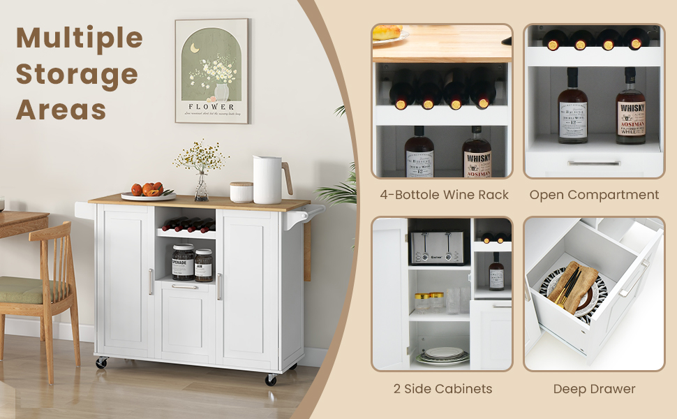 kitchen island on wheels, kitchen island with storage, rolling kitchen island