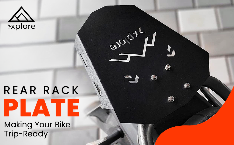 Explore Rear Rack Plate, Sporty Look Luggage Carrier for Hero Xpulse