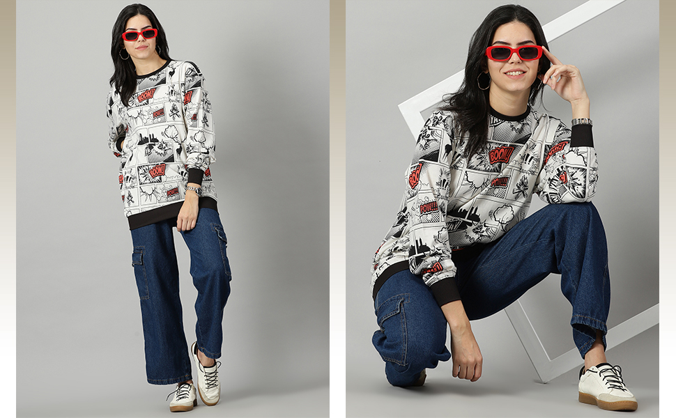 printed stylish sweatshirt