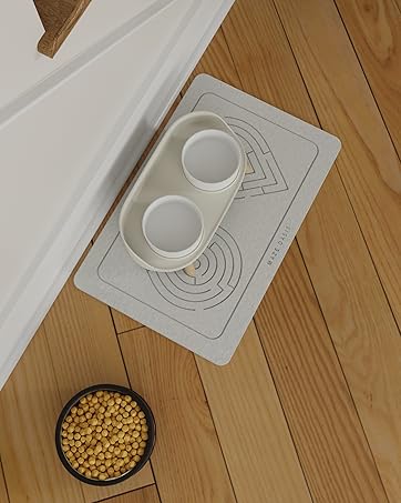 Stone mat for pet water bowl in the pet accessories
