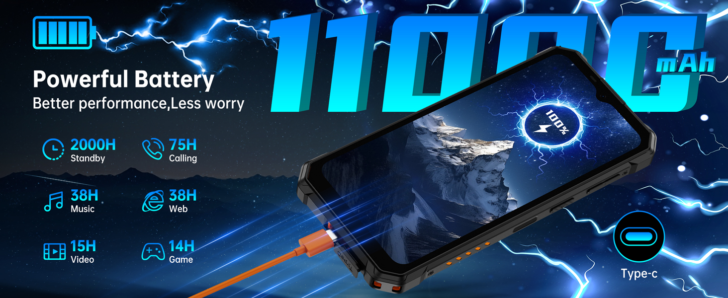 OUKITEL WP53 pro rugged smartphone unlocked Android 15 with camping light