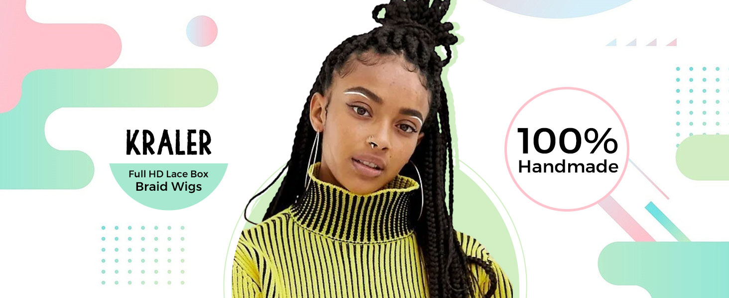 full HD lace box braid wigs