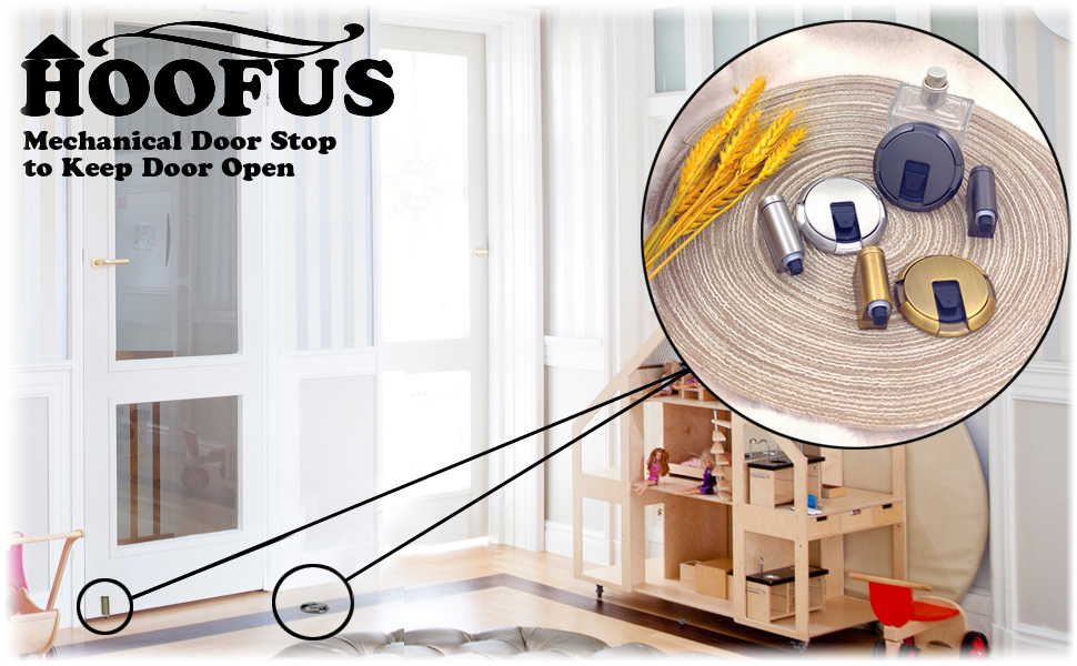 HOOFUS Mechanical Floor Door Stopper,Heavy Duty Door Stops