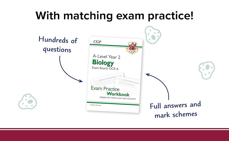 New A-Level Biology: OCR A Year 1 & 2 Complete Revision & Practice w/Online Ed (For exams from 2025) (CGP OCR A A-Level Biology) 19 A-Level OCR A Biology Exam Practice Workbook