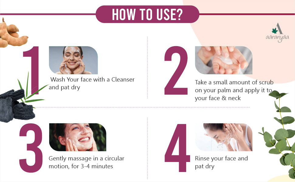 Aaranyaa Charcoal Face Scrub (100gm) Exfoliate Scrub With Activated