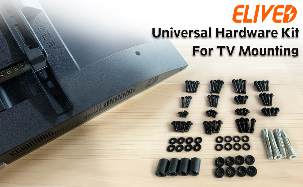 ELIVED Universal TV Mounting Hardware Kit, Fits TVs up to