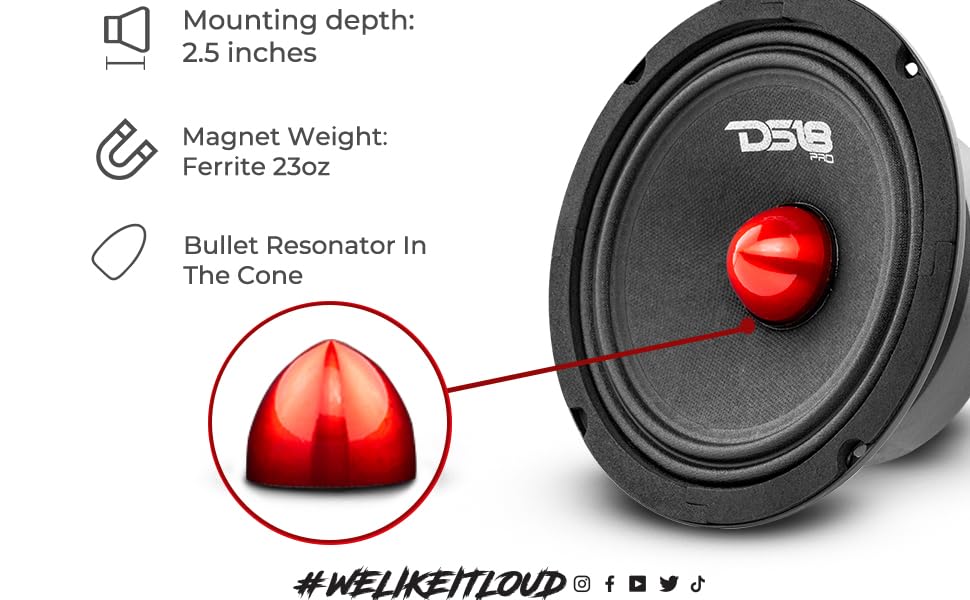 DS18 EN6P Universal Speaker Pods Bundle 1 Set Left