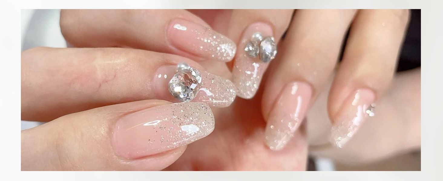 Silver Glitter Gel Nail Polish