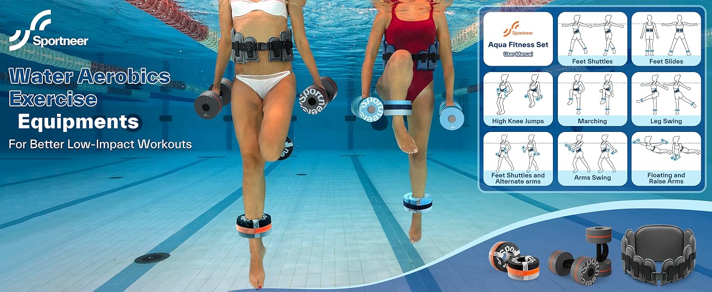 Water Aerobics Pool Exercise Equipment Sportneer Water