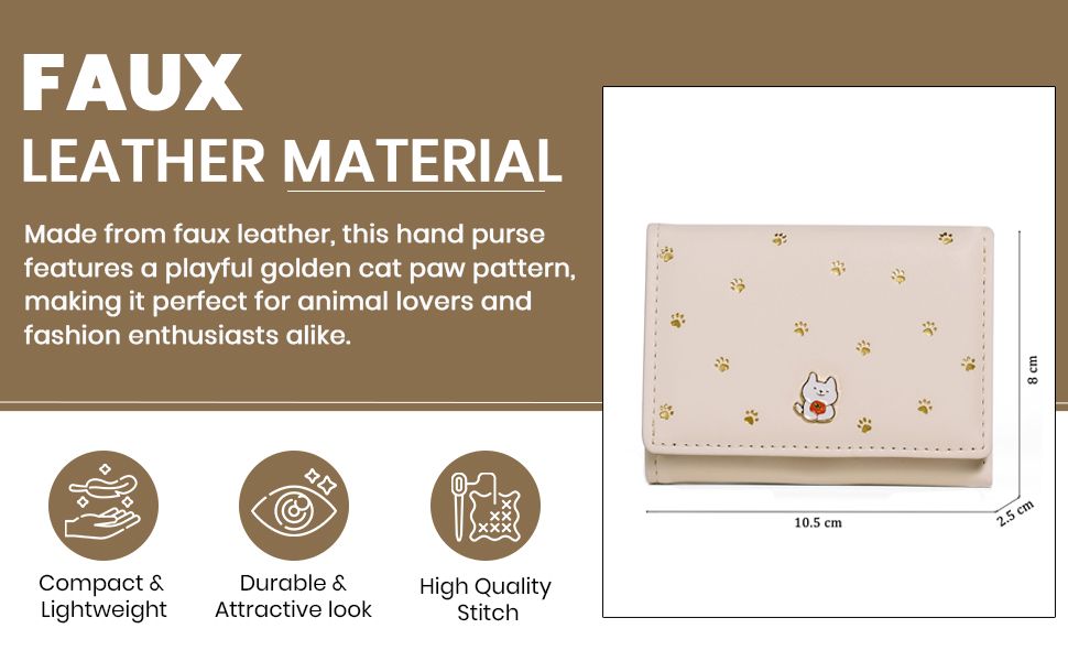 SPN-JGSP Stylish Faux Leather Tri-Fold Cash, Card Holder Coin Wallets