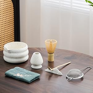 Amazon.com: 7Pcs Japanese Matcha Tea Set, Matcha Kit with