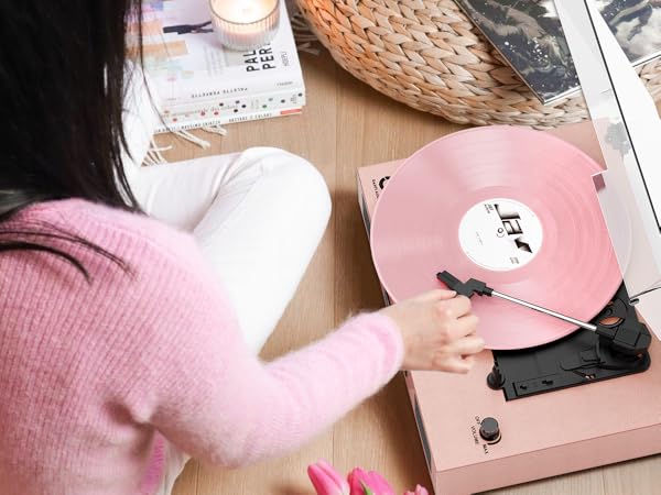 Amazon.com: Vinyl Record Player Vintage Wireless Bluetooth