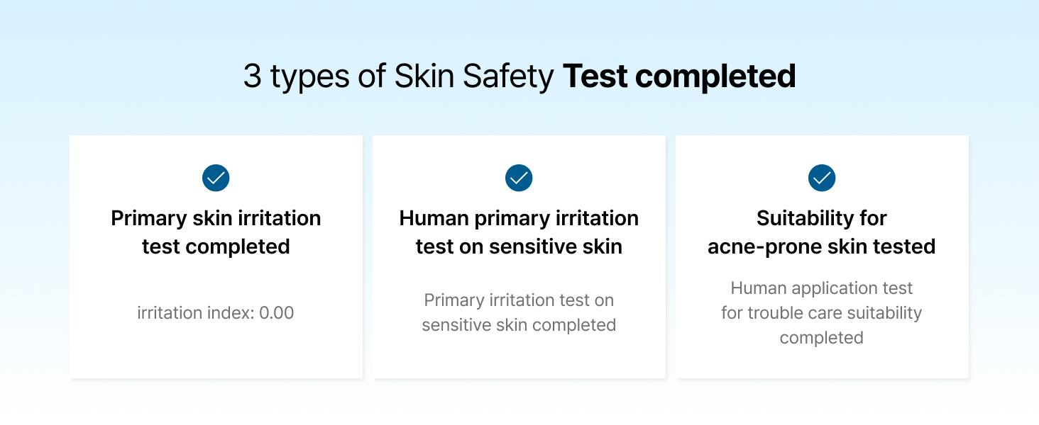 Skin tested, non-irritating serum, acne-safe, sensitive skin use, dermatologist tested ampoule