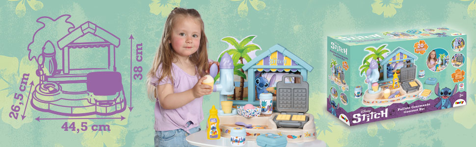 Stitch, bambino, gioco di ruolo, cucina, cucina, ghiaccio, cialda