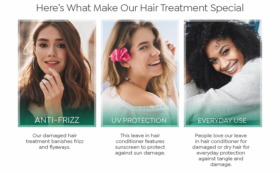 hair treatment leave in conditioner all hair types detangler dry damaged deep moisturizer women