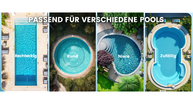 Passend für verschiedene Pools Rechteckig Rund Niere Zufällig