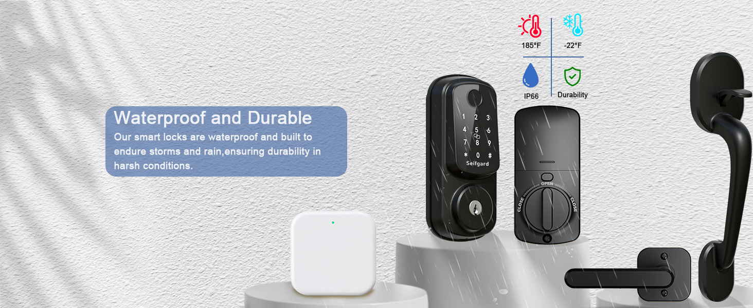 keypad door lock with handle
