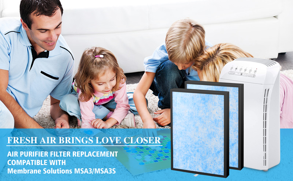 3 Pack MSA3/MSA3S 3in1 H13 True HEPA Replacement Filter Compatible with Membrane