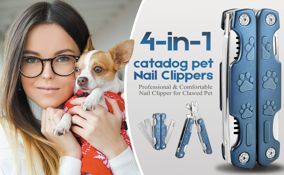 4in1 Dog Nail Clipper and Trimmer, Professional Pet Nail