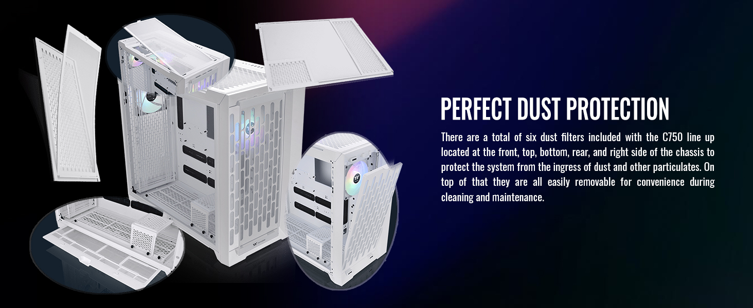 Thùng Máy Tính Thermaltake Thermaltake CTE C750 TG 23 CTE C750 TG ARGB Snow Full Tower Chassis