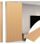 Art3d WPC Slat Wall Panels, 8-Pack 108 x 6 Inch 3D Wall Accents for Interior Wall Decor, Living R...