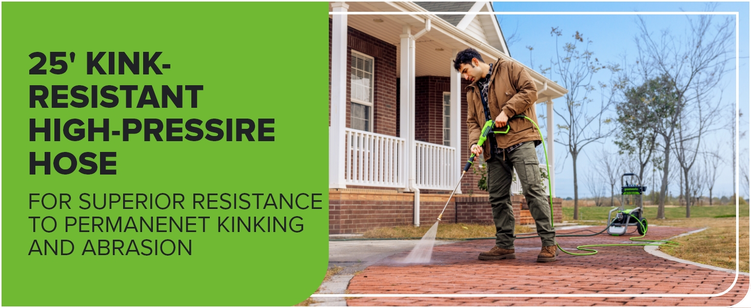 25' KINK-RESISTANT HIGH-PRESSIRE HOSE