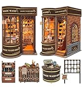 Spilay DIY Book Nook Kit,DIY Dollhouse Booknook Bookshelf Insert Decor Alley,Bookends Model Build...