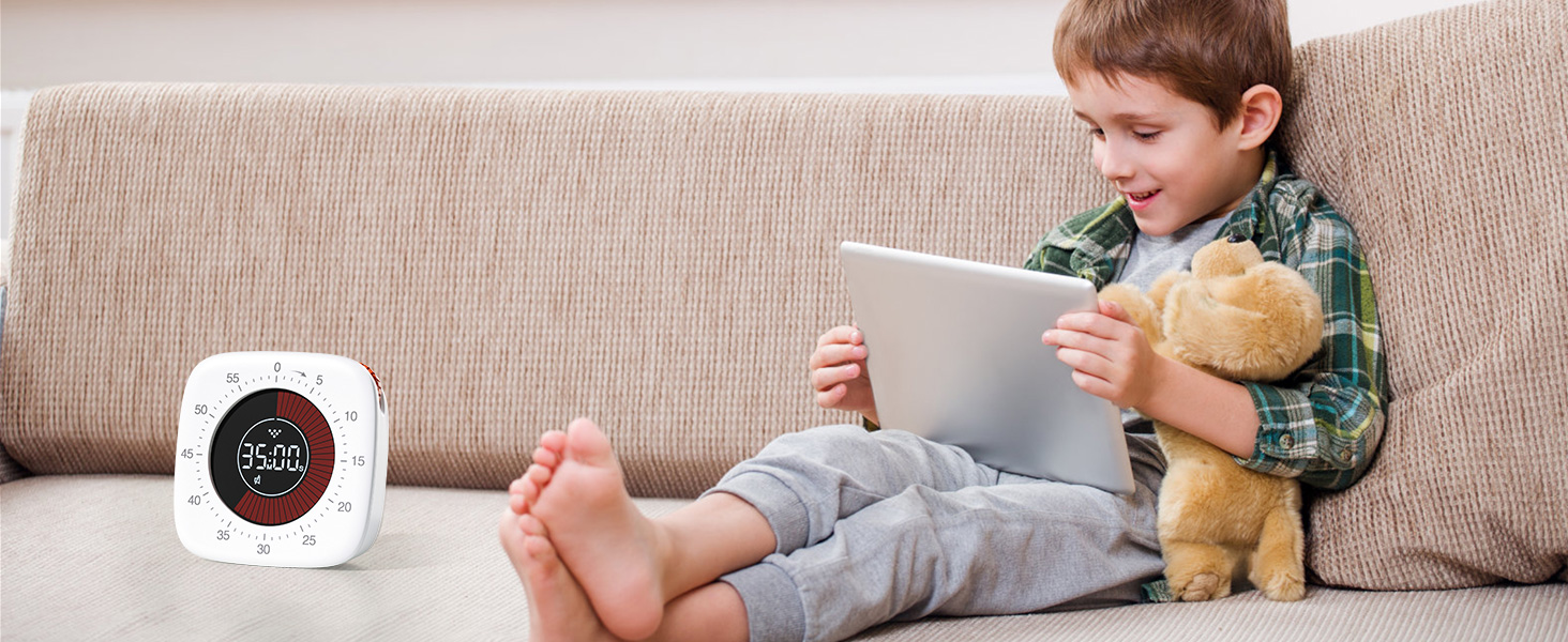 Shintrend Visual Timer for Kids Rechargeable Digital Timer 60Minute Countdown