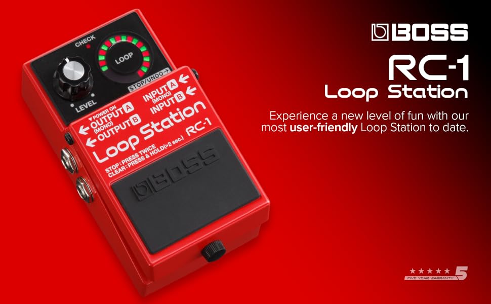 BOSS Loop Station Twin Guitar Pedal, USB, (RC-30) (RC-30