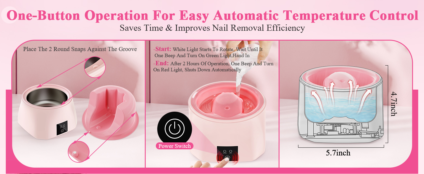 Electric Nail Soak Off Bowl for Manicure