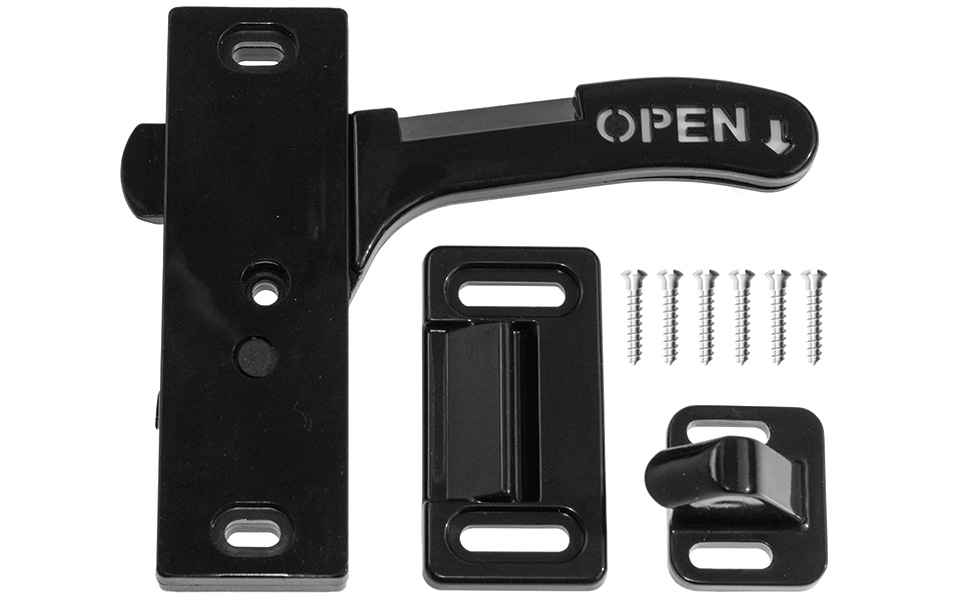 Rv desginer screen door latch, rv replacement product, rv screen door latch, rv entry door hardware