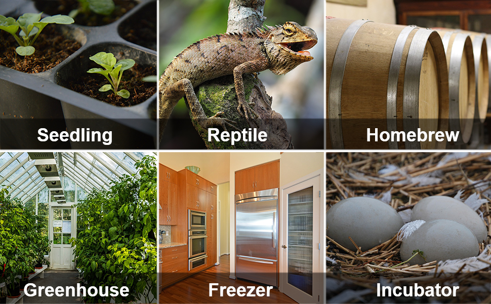 Digital Temperature Controller Thermostat Outlet Plug 120V Backlight Heating Cooling Control 110V